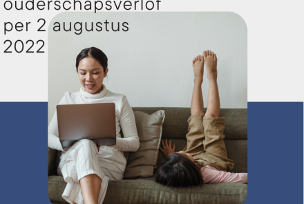 De Wet betaald ouderschapsverlof treedt op 2 augustus 2022 in werking.